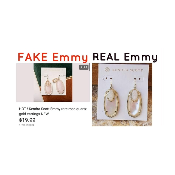 FAKE Kendra Scott Emmy Earrings - Picture 2 of 2